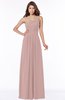 ColsBM Laverne Blush Pink Modest A-line Half Backless Chiffon Floor Length Ruching Bridesmaid Dresses