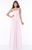 ColsBM Laverne Blush Modest A-line Half Backless Chiffon Floor Length Ruching Bridesmaid Dresses