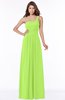 ColsBM Laverne Bright Green Modest A-line Half Backless Chiffon Floor Length Ruching Bridesmaid Dresses