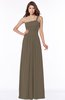 ColsBM Laverne Carafe Brown Modest A-line Half Backless Chiffon Floor Length Ruching Bridesmaid Dresses
