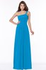 ColsBM Laverne Cornflower Blue Modest A-line Half Backless Chiffon Floor Length Ruching Bridesmaid Dresses