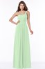ColsBM Laverne Light Green Modest A-line Half Backless Chiffon Floor Length Ruching Bridesmaid Dresses