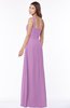 ColsBM Laverne Orchid Modest A-line Half Backless Chiffon Floor Length Ruching Bridesmaid Dresses