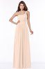 ColsBM Laverne Peach Puree Modest A-line Half Backless Chiffon Floor Length Ruching Bridesmaid Dresses
