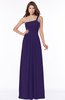 ColsBM Laverne Royal Purple Modest A-line Half Backless Chiffon Floor Length Ruching Bridesmaid Dresses