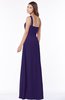 ColsBM Laverne Royal Purple Modest A-line Half Backless Chiffon Floor Length Ruching Bridesmaid Dresses