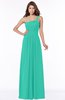 ColsBM Laverne Viridian Green Modest A-line Half Backless Chiffon Floor Length Ruching Bridesmaid Dresses