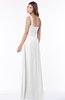 ColsBM Laverne White Modest A-line Half Backless Chiffon Floor Length Ruching Bridesmaid Dresses