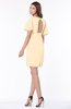 ColsBM Talia Apricot Gelato Luxury A-line Short Sleeve Zip up Chiffon Pleated Bridesmaid Dresses