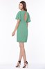 ColsBM Talia Beryl Green Luxury A-line Short Sleeve Zip up Chiffon Pleated Bridesmaid Dresses