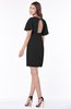 ColsBM Talia Black Luxury A-line Short Sleeve Zip up Chiffon Pleated Bridesmaid Dresses
