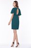 ColsBM Talia Blue Green Luxury A-line Short Sleeve Zip up Chiffon Pleated Bridesmaid Dresses