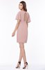 ColsBM Talia Blush Pink Luxury A-line Short Sleeve Zip up Chiffon Pleated Bridesmaid Dresses