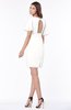 ColsBM Talia Cloud White Luxury A-line Short Sleeve Zip up Chiffon Pleated Bridesmaid Dresses