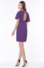 ColsBM Talia Dark Purple Luxury A-line Short Sleeve Zip up Chiffon Pleated Bridesmaid Dresses