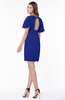 ColsBM Talia Electric Blue Luxury A-line Short Sleeve Zip up Chiffon Pleated Bridesmaid Dresses