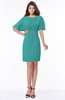 ColsBM Talia Emerald Green Luxury A-line Short Sleeve Zip up Chiffon Pleated Bridesmaid Dresses