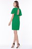 ColsBM Talia Green Luxury A-line Short Sleeve Zip up Chiffon Pleated Bridesmaid Dresses