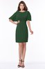ColsBM Talia Hunter Green Luxury A-line Short Sleeve Zip up Chiffon Pleated Bridesmaid Dresses