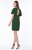 ColsBM Talia Hunter Green Luxury A-line Short Sleeve Zip up Chiffon Pleated Bridesmaid Dresses