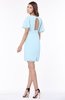 ColsBM Talia Ice Blue Luxury A-line Short Sleeve Zip up Chiffon Pleated Bridesmaid Dresses