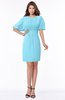 ColsBM Talia Light Blue Luxury A-line Short Sleeve Zip up Chiffon Pleated Bridesmaid Dresses
