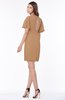 ColsBM Talia Light Brown Luxury A-line Short Sleeve Zip up Chiffon Pleated Bridesmaid Dresses