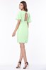 ColsBM Talia Light Green Luxury A-line Short Sleeve Zip up Chiffon Pleated Bridesmaid Dresses