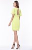 ColsBM Talia Lime Green Luxury A-line Short Sleeve Zip up Chiffon Pleated Bridesmaid Dresses