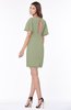 ColsBM Talia Moss Green Luxury A-line Short Sleeve Zip up Chiffon Pleated Bridesmaid Dresses