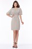 ColsBM Talia Mushroom Luxury A-line Short Sleeve Zip up Chiffon Pleated Bridesmaid Dresses