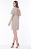 ColsBM Talia Mushroom Luxury A-line Short Sleeve Zip up Chiffon Pleated Bridesmaid Dresses