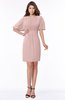 ColsBM Talia Nectar Pink Luxury A-line Short Sleeve Zip up Chiffon Pleated Bridesmaid Dresses