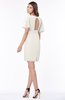 ColsBM Talia Off White Luxury A-line Short Sleeve Zip up Chiffon Pleated Bridesmaid Dresses