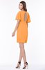 ColsBM Talia Orange Luxury A-line Short Sleeve Zip up Chiffon Pleated Bridesmaid Dresses