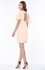 ColsBM Talia Peach Puree Luxury A-line Short Sleeve Zip up Chiffon Pleated Bridesmaid Dresses