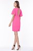 ColsBM Talia Rose Pink Luxury A-line Short Sleeve Zip up Chiffon Pleated Bridesmaid Dresses