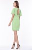 ColsBM Talia Sage Green Luxury A-line Short Sleeve Zip up Chiffon Pleated Bridesmaid Dresses