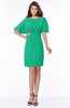 ColsBM Talia Sea Green Luxury A-line Short Sleeve Zip up Chiffon Pleated Bridesmaid Dresses