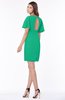 ColsBM Talia Sea Green Luxury A-line Short Sleeve Zip up Chiffon Pleated Bridesmaid Dresses