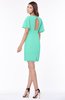 ColsBM Talia Seafoam Green Luxury A-line Short Sleeve Zip up Chiffon Pleated Bridesmaid Dresses