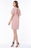 ColsBM Talia Silver Pink Luxury A-line Short Sleeve Zip up Chiffon Pleated Bridesmaid Dresses
