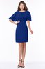 ColsBM Talia Sodalite Blue Luxury A-line Short Sleeve Zip up Chiffon Pleated Bridesmaid Dresses