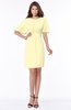 ColsBM Talia Soft Yellow Luxury A-line Short Sleeve Zip up Chiffon Pleated Bridesmaid Dresses