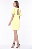 ColsBM Talia Wax Yellow Luxury A-line Short Sleeve Zip up Chiffon Pleated Bridesmaid Dresses