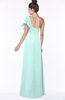 ColsBM Naomi Blue Glass Glamorous A-line Short Sleeve Half Backless Chiffon Floor Length Bridesmaid Dresses