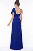 ColsBM Naomi Electric Blue Glamorous A-line Short Sleeve Half Backless Chiffon Floor Length Bridesmaid Dresses