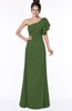 ColsBM Naomi Garden Green Glamorous A-line Short Sleeve Half Backless Chiffon Floor Length Bridesmaid Dresses
