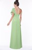 ColsBM Naomi Gleam Glamorous A-line Short Sleeve Half Backless Chiffon Floor Length Bridesmaid Dresses