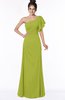 ColsBM Naomi Green Oasis Glamorous A-line Short Sleeve Half Backless Chiffon Floor Length Bridesmaid Dresses